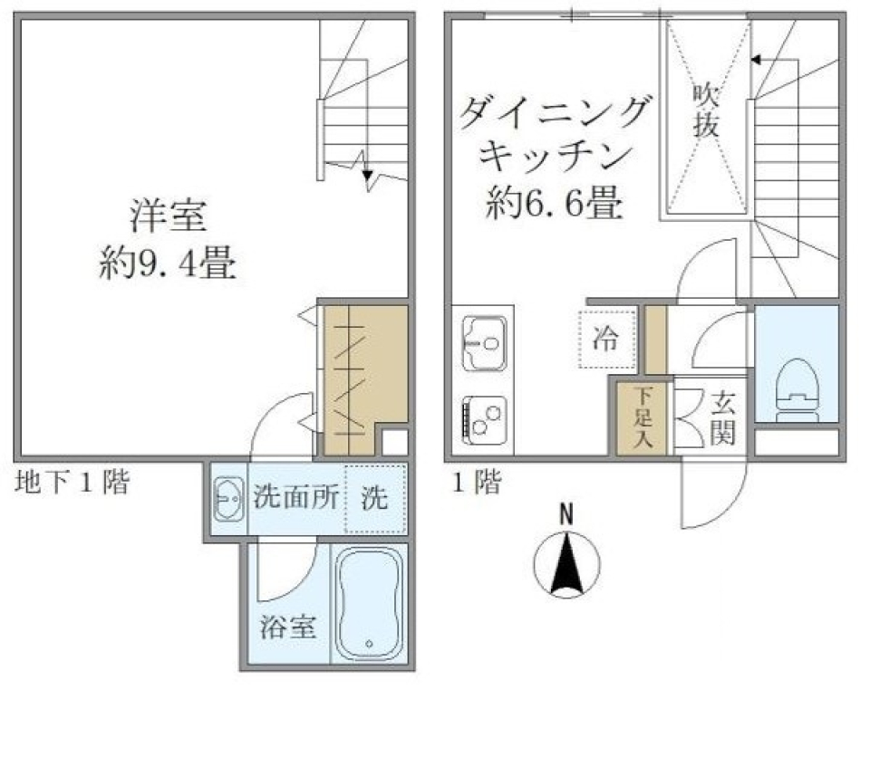 階段下の秘密基地の間取り図