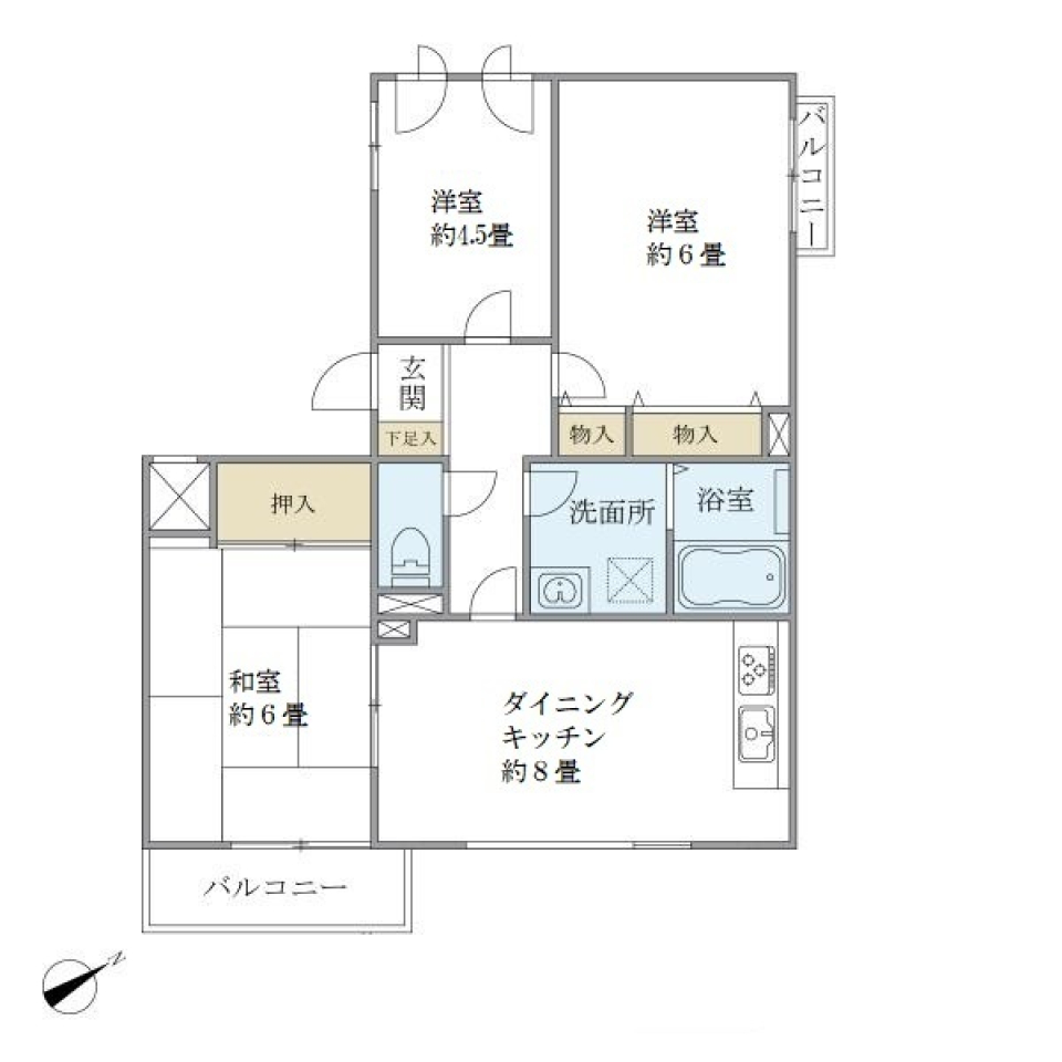 ヴェール久我山　201号室の間取り図