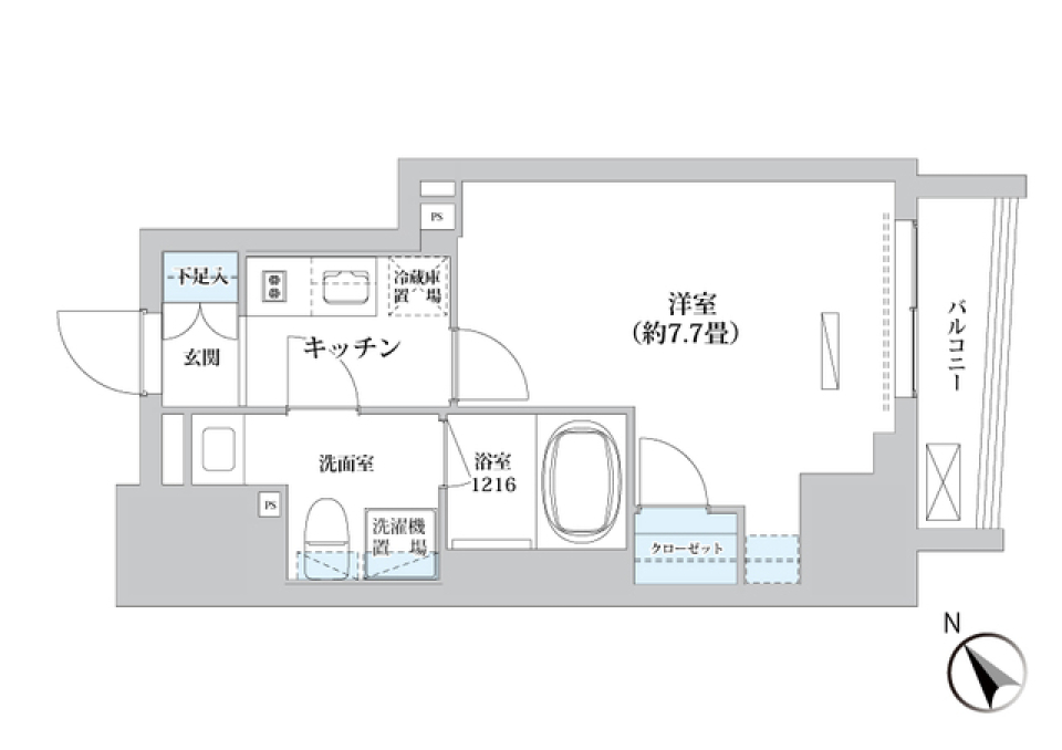 Ｌｕｍａ高輪 502号室［可］の間取り図