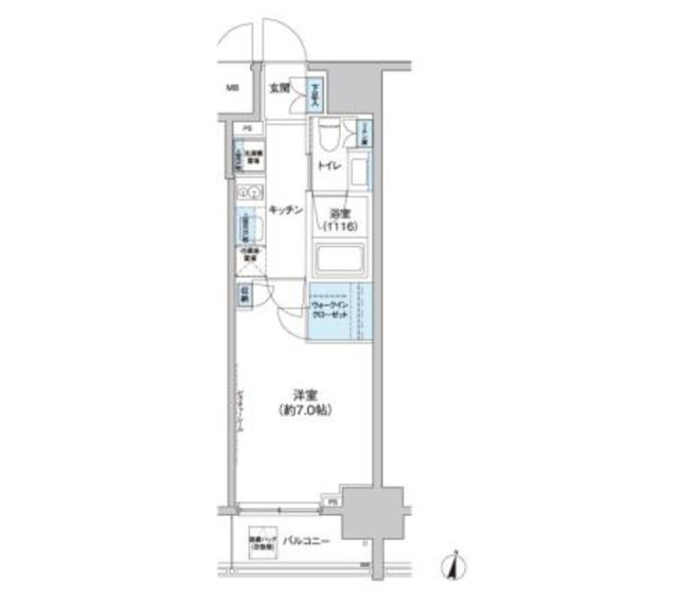 パークキューブ西新宿　603号室の間取り図