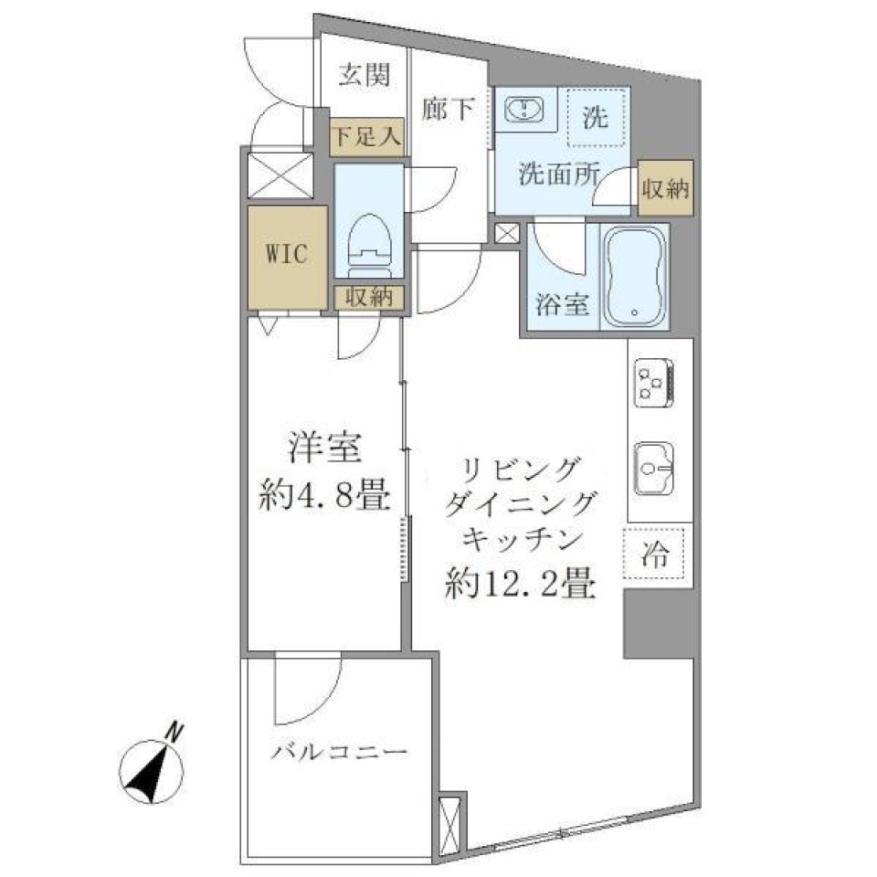 パインステージ白金高輪　304号室［新築］の間取り図