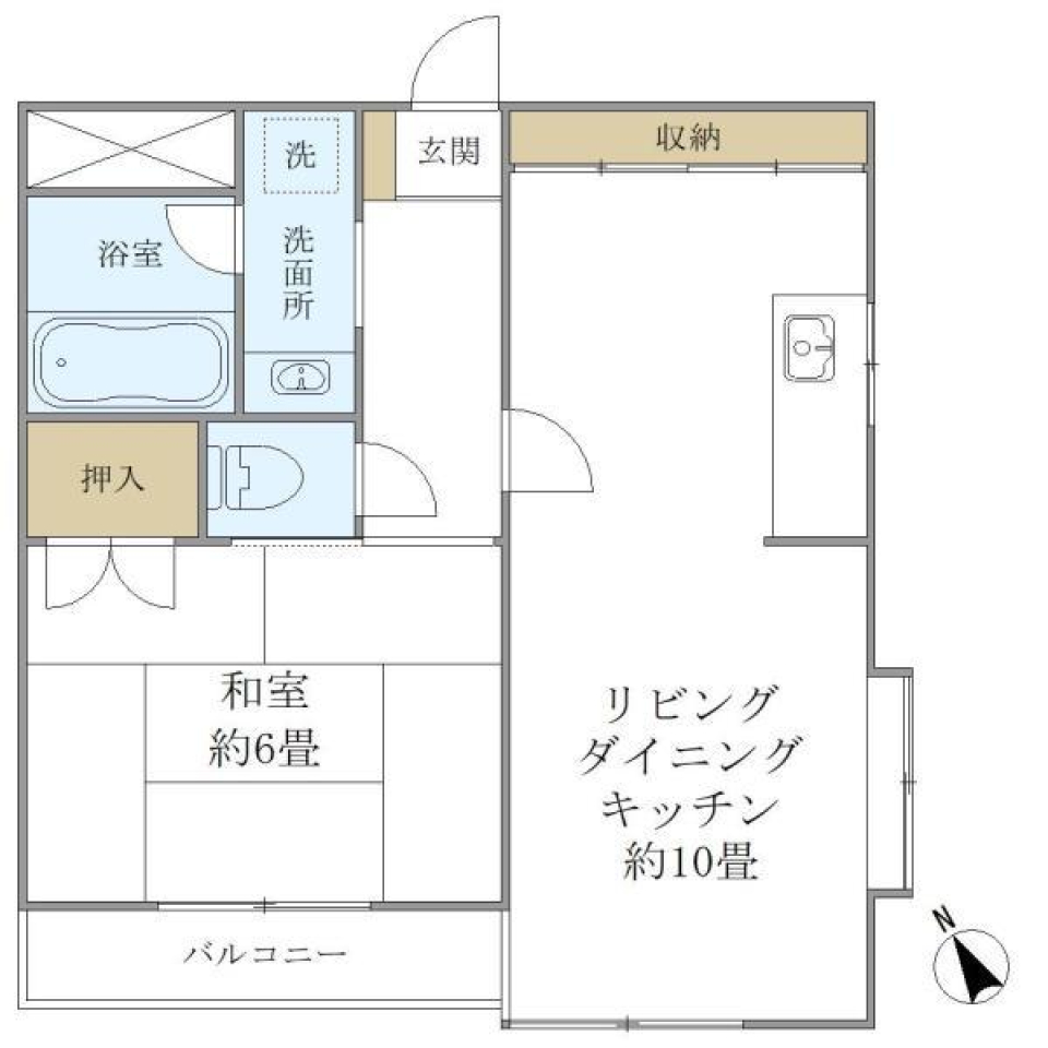 クレル洸雙　302号室の間取り図