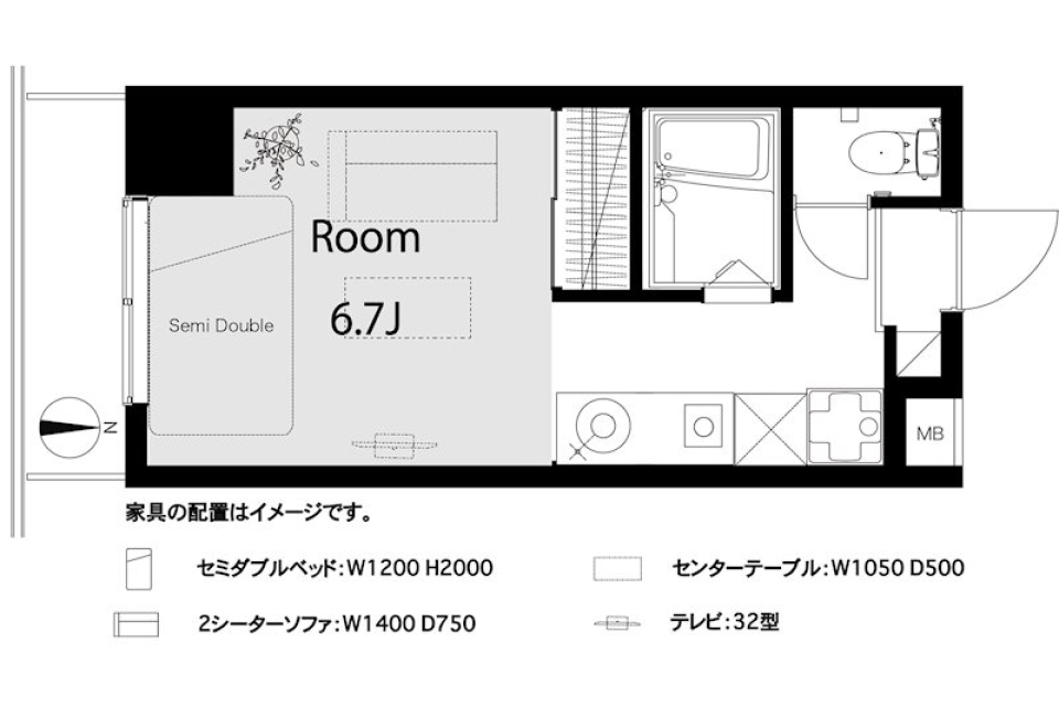 リバーサイド麻布 302号室の間取り図