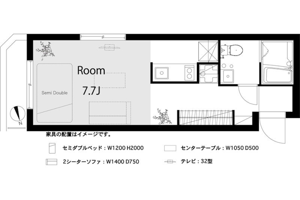 フェニックス代々木上原 114号室の間取り図