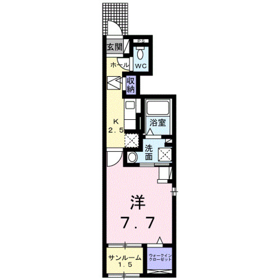 アゲーラ　尾長　101号室［ペット可］の間取り図