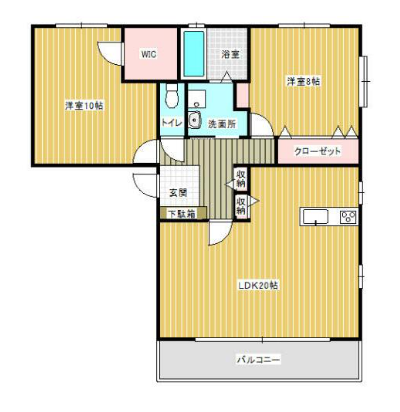 鉄筋コンクリート造２階角部屋