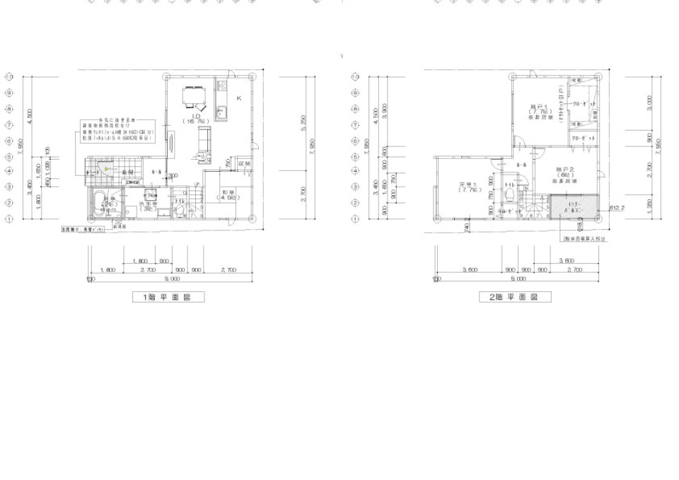 最近はやりのコンパクト住宅の間取り図