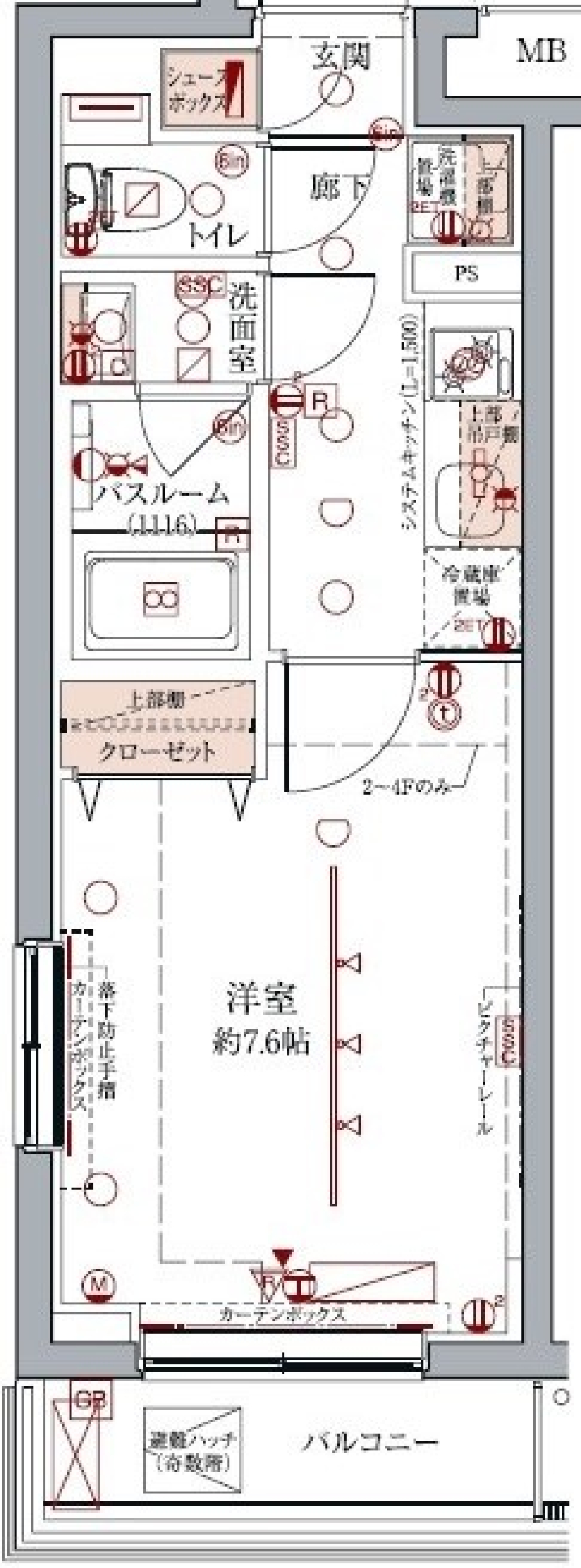 クレヴィスタ板橋志村　507号室の間取り図