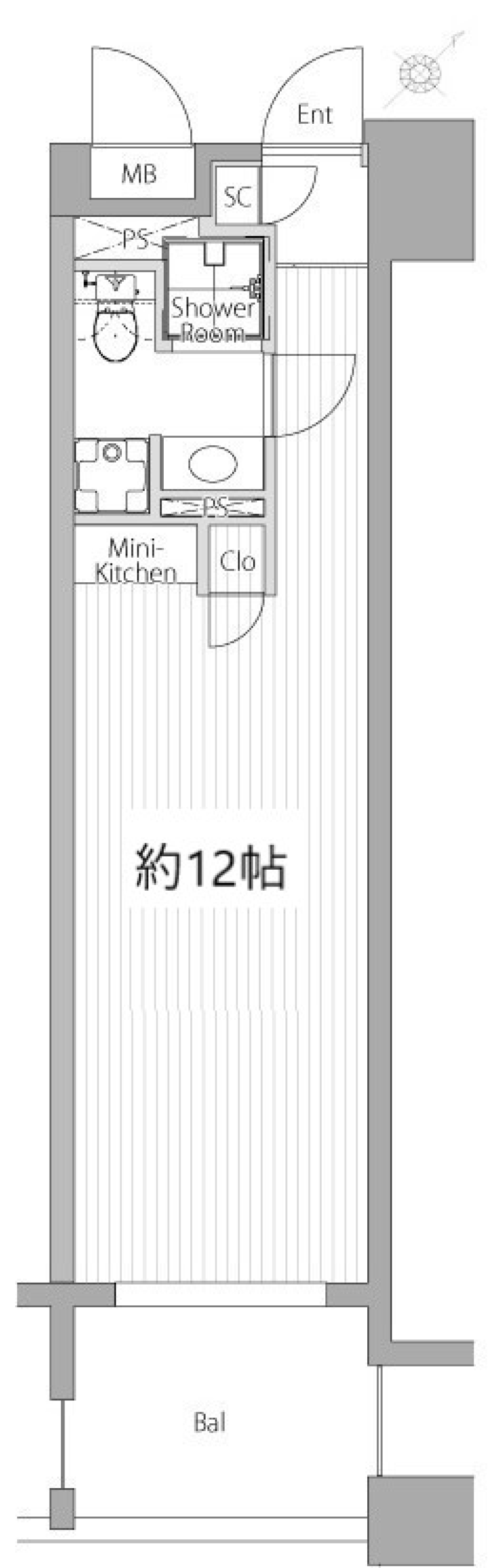 ジオーブルミナス　703号室の間取り図