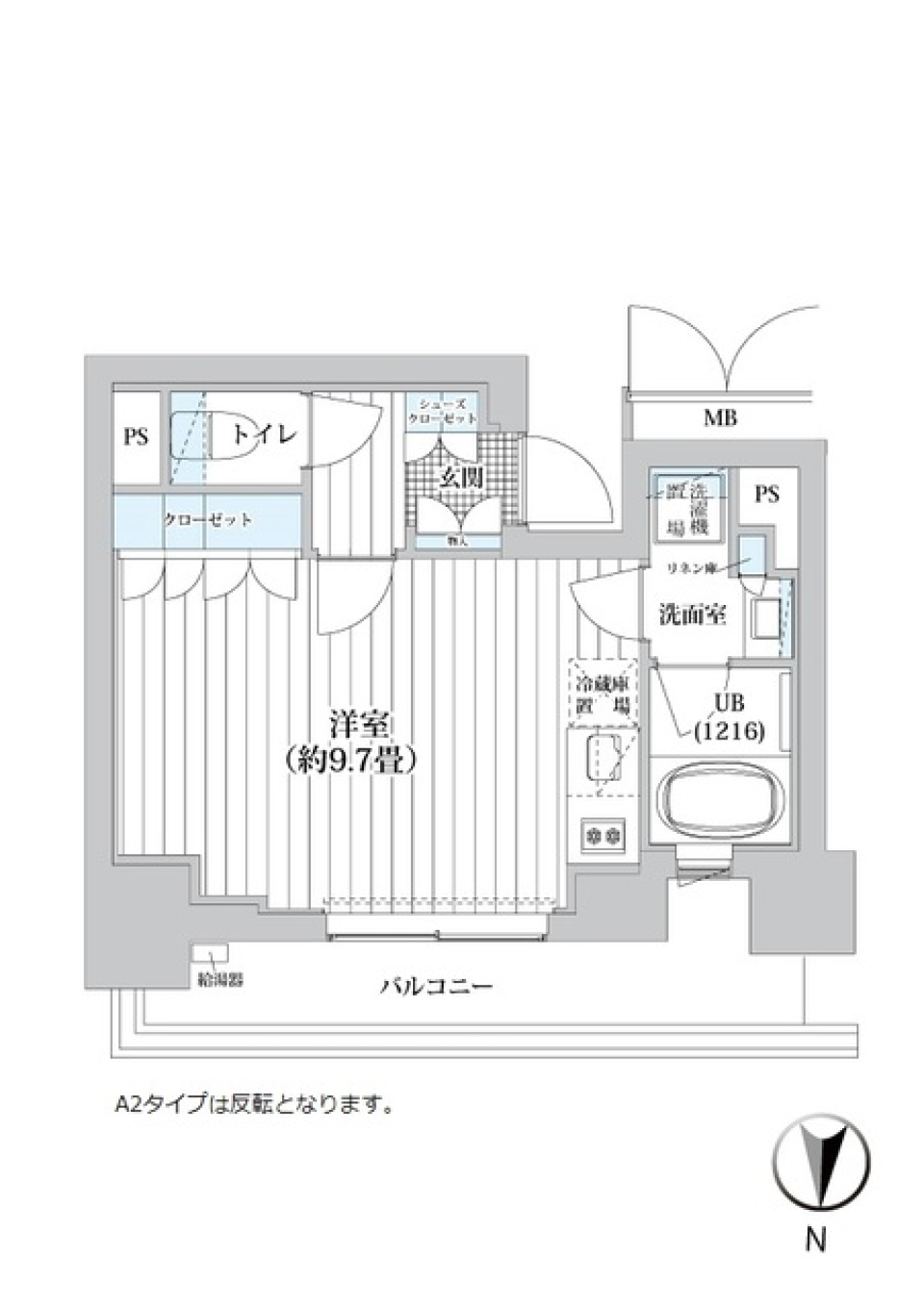 ライオンズフォーシア清澄白河　906号室［ペット可］の間取り図