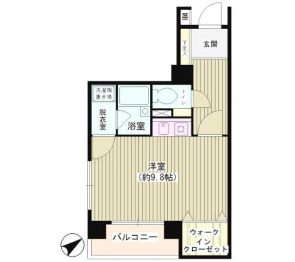 ウィンターベル　ゼームス坂　204号室の間取り図