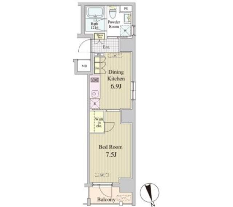 アルプエンテ大手町　401号室の間取り図