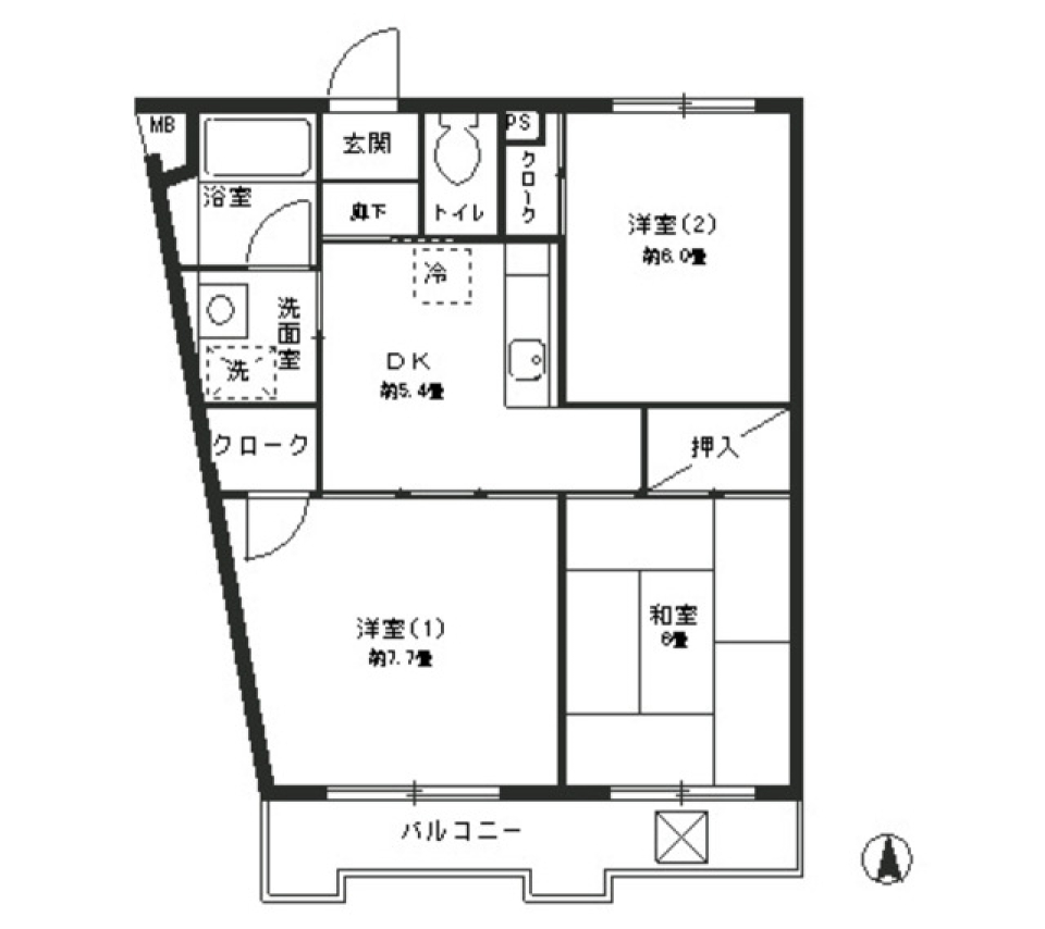 エスポアール花澤台　205号室の間取り図