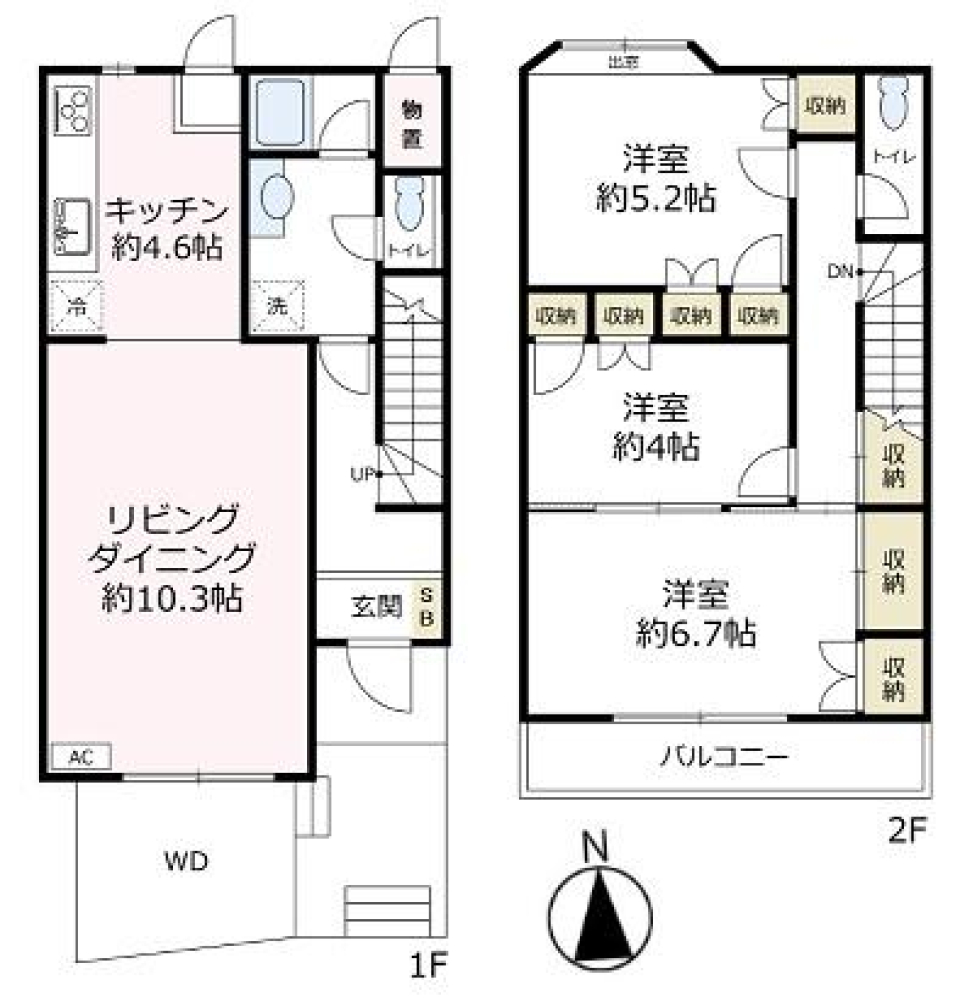 茅ケ崎東海岸南ハウス　1号室の間取り図