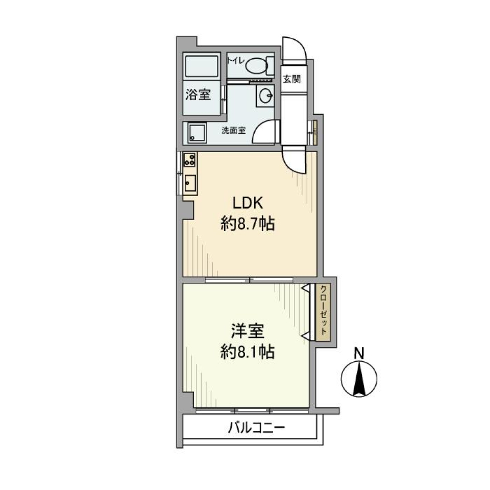 リプル葵　602号室の間取り図