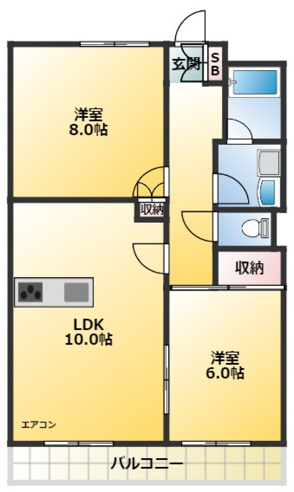 プレステージュミネギシ　502号室の間取り図