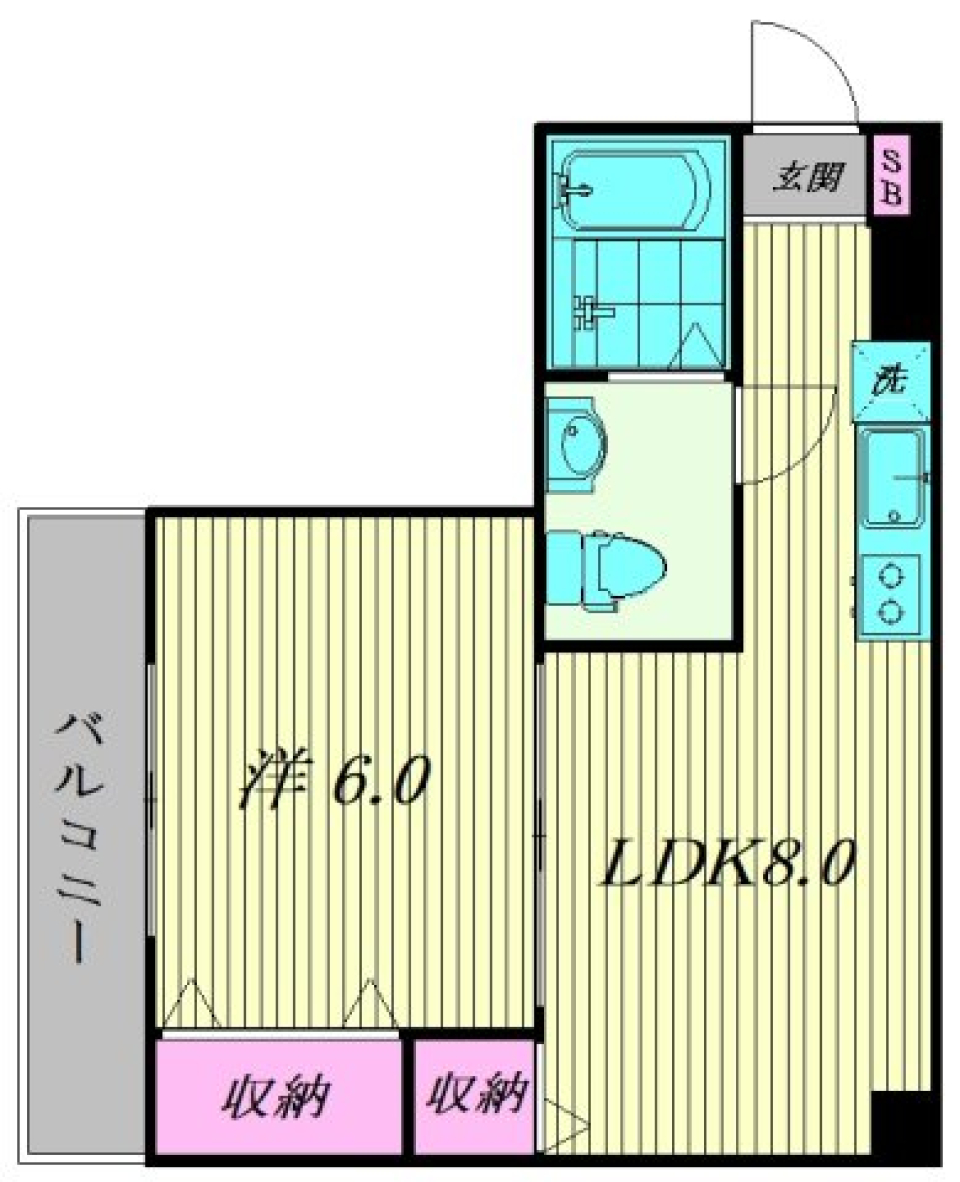 Ｓ・ＦＬＡＴ　302号室［ペット可］の間取り図