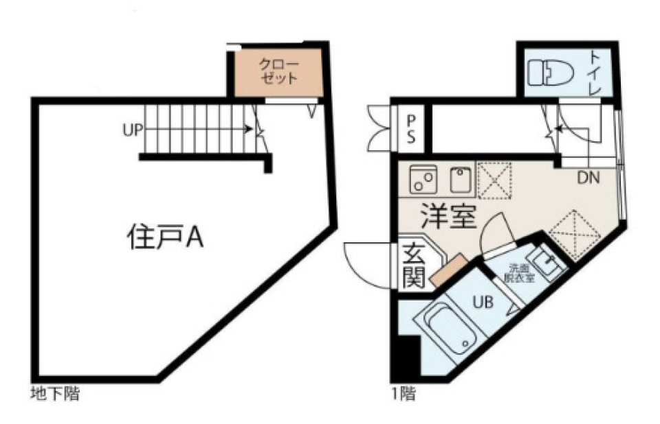 DENENCHOFU　TERRACE　101号室［ペット可］の間取り図