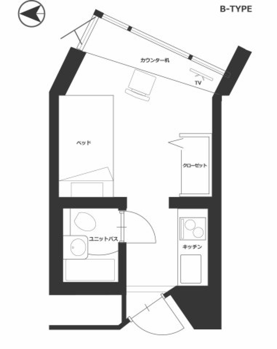 スタジオ明泉　410号室の間取り図