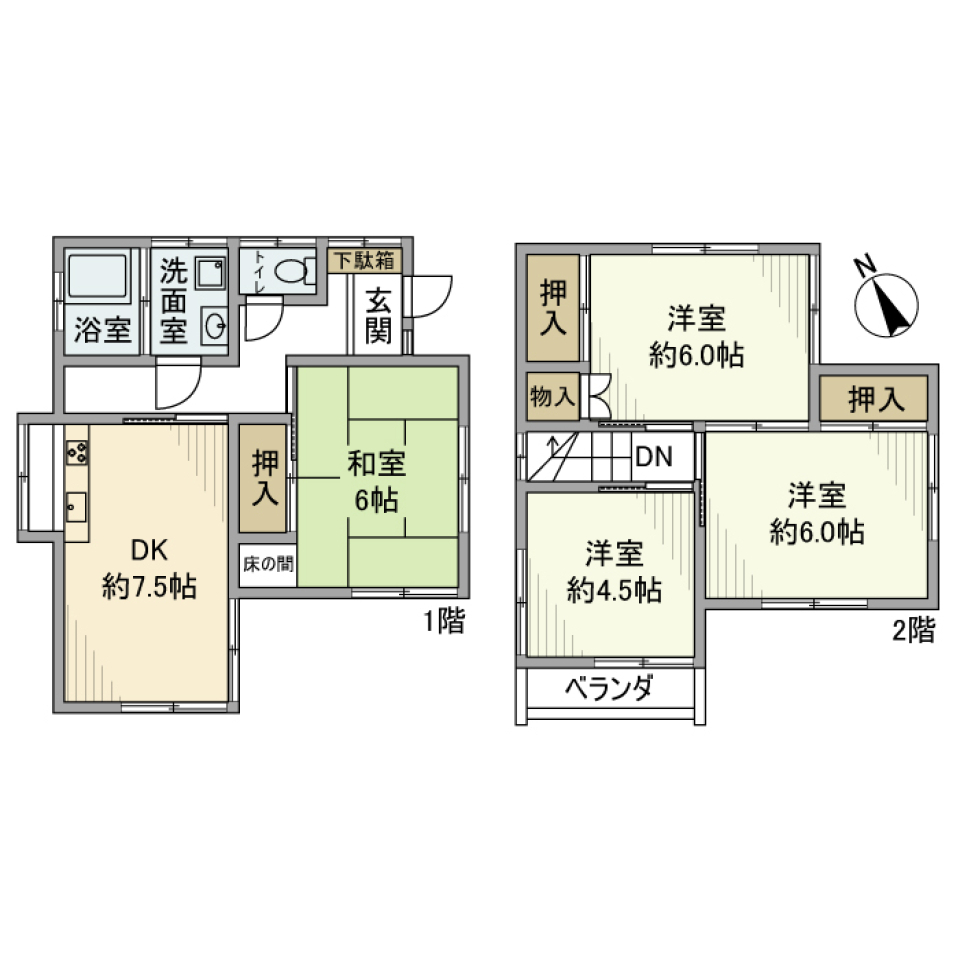 小作台戸建［ペット可］の間取り図