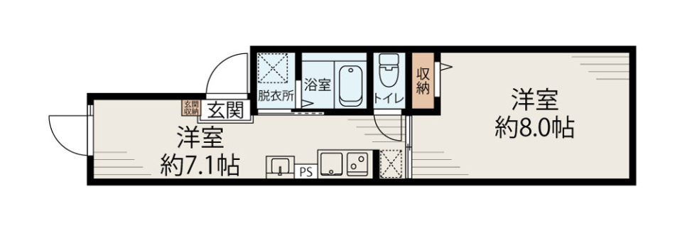 レジデンス千田　102号室［新築］の間取り図