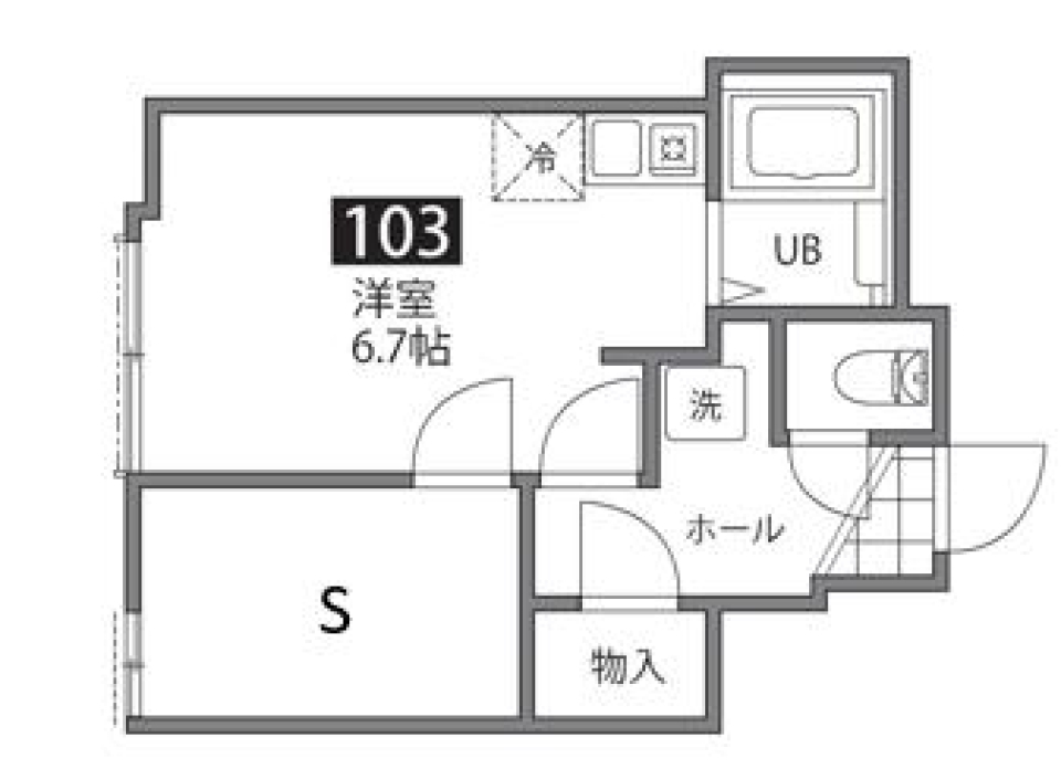 アイコート祖師ヶ谷大蔵 103号室の間取り図