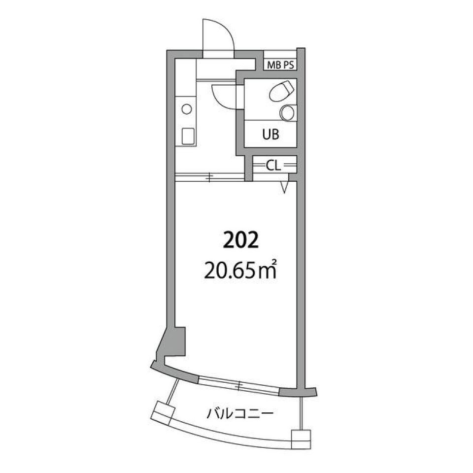 タピエスRフラット 202号室の間取り図