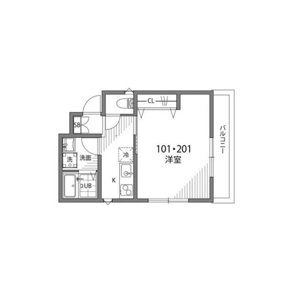 TIK中野Ⅱ　101号室の間取り図