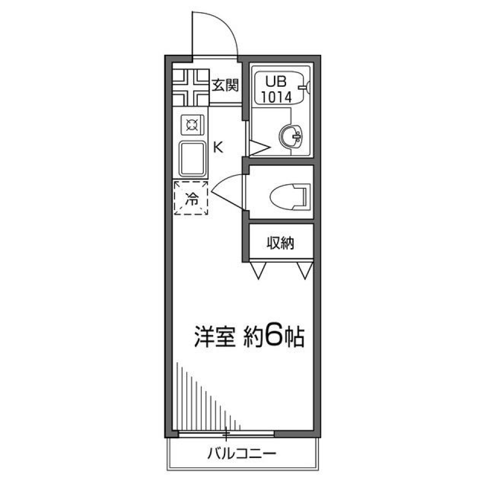 シルバーコート中落合　104号室の間取り図