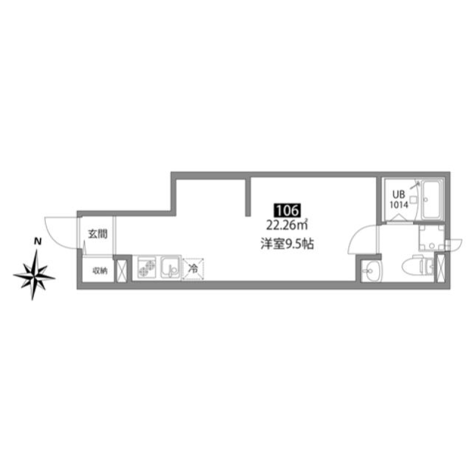 Presi桜新町Ⅱ　106号室の間取り図