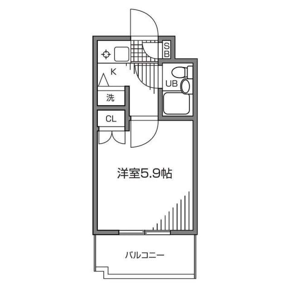 ジョイフル多摩川　101号室の間取り図