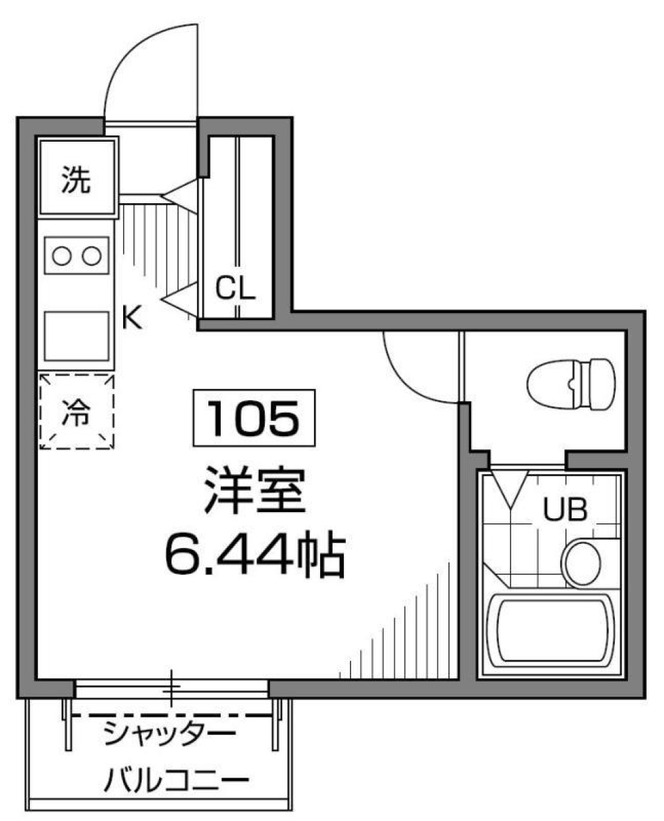 バウムハウス新高円寺　105号室の間取り図