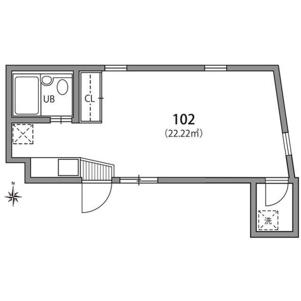 はるCORP　102号室の間取り図