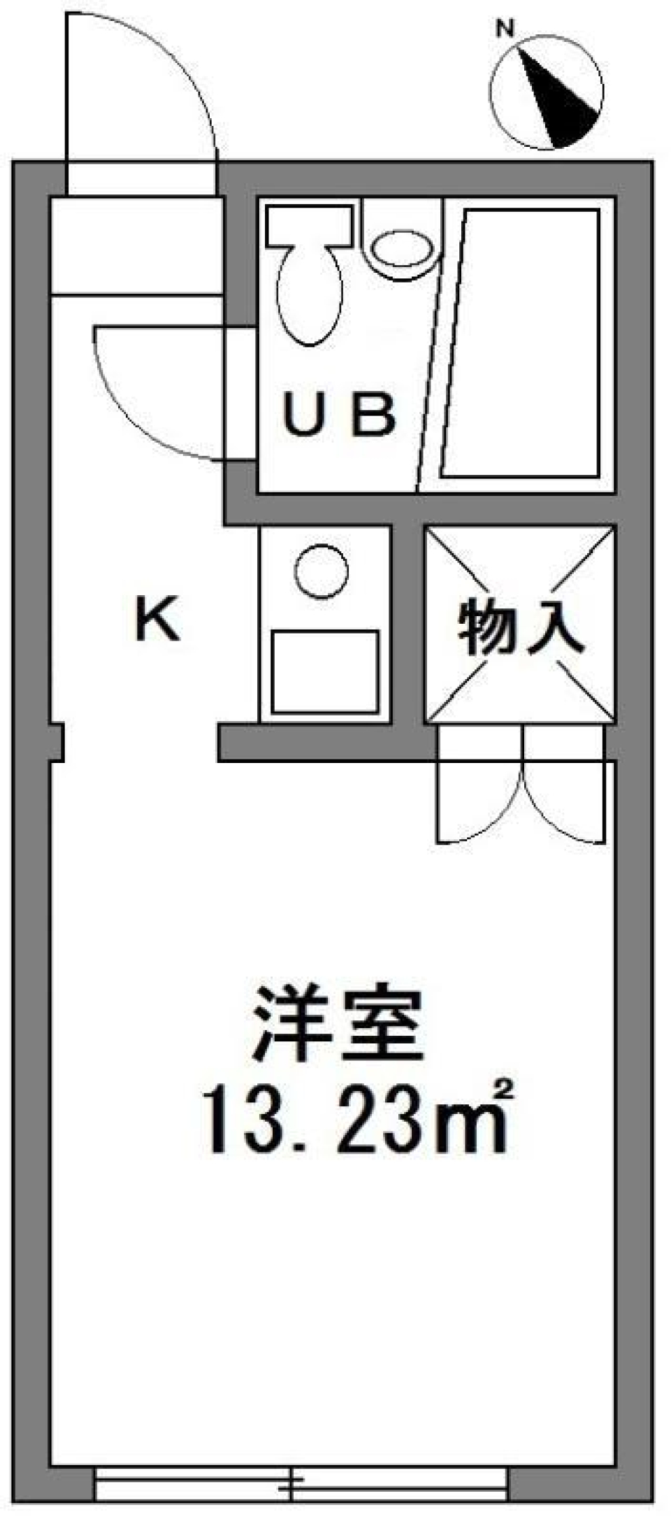 ユニベル多摩川　102号室の間取り図