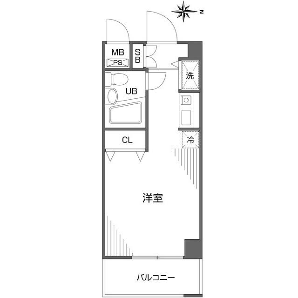 第62クリスタルマンション　502号室の間取り図