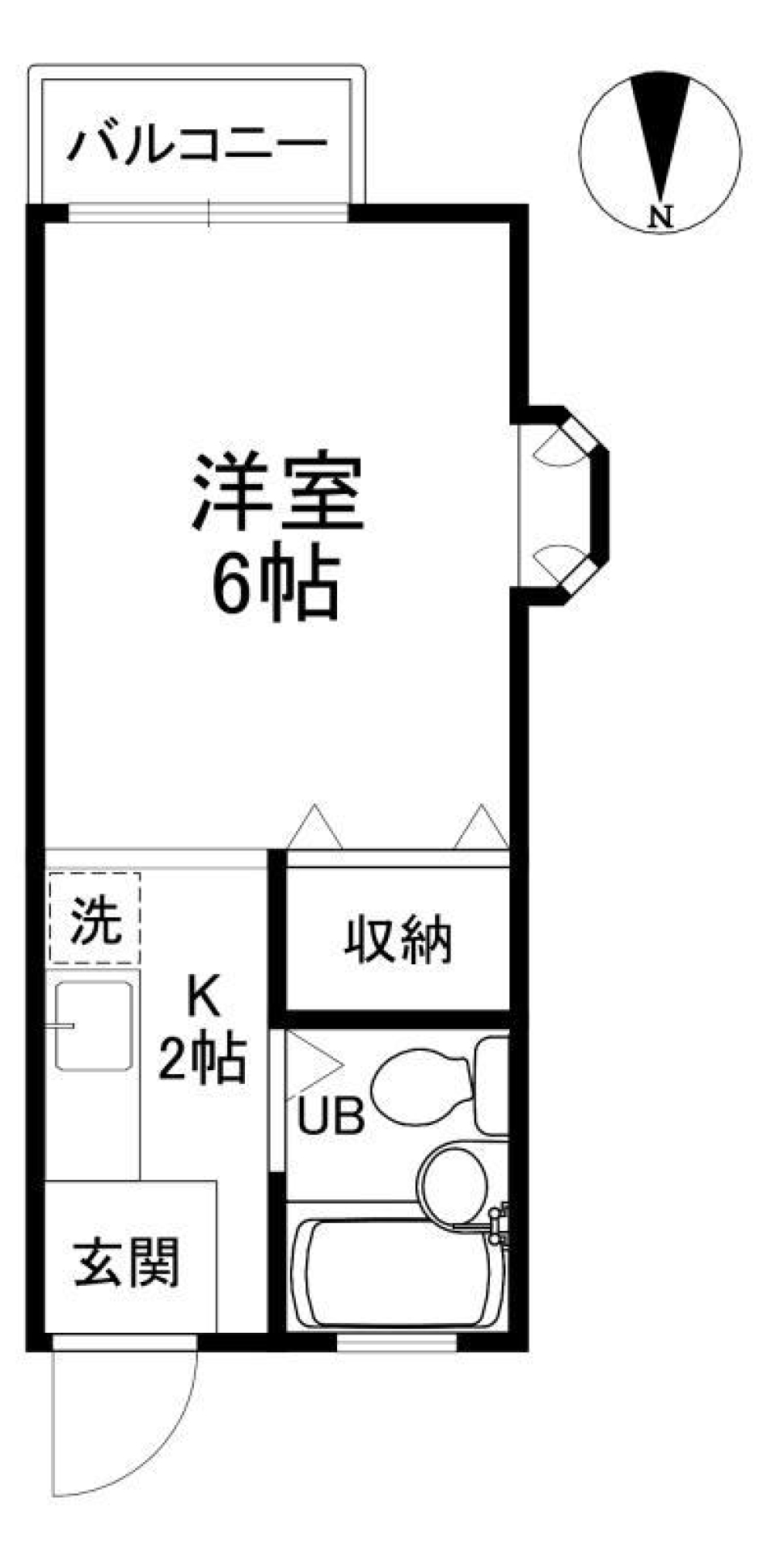 昴Ⅱ 201号室の間取り図