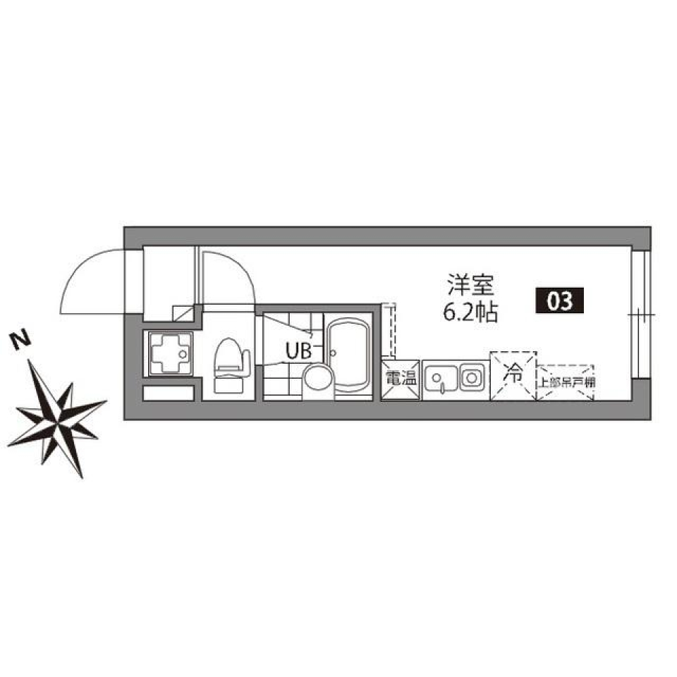 ジェムストーン東大井 303号室の間取り図