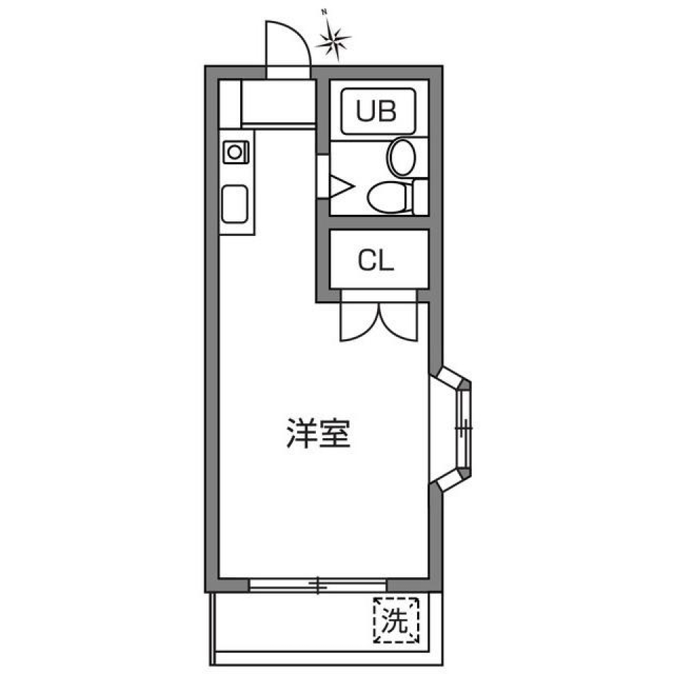 国領アパートメント 110号室の間取り図