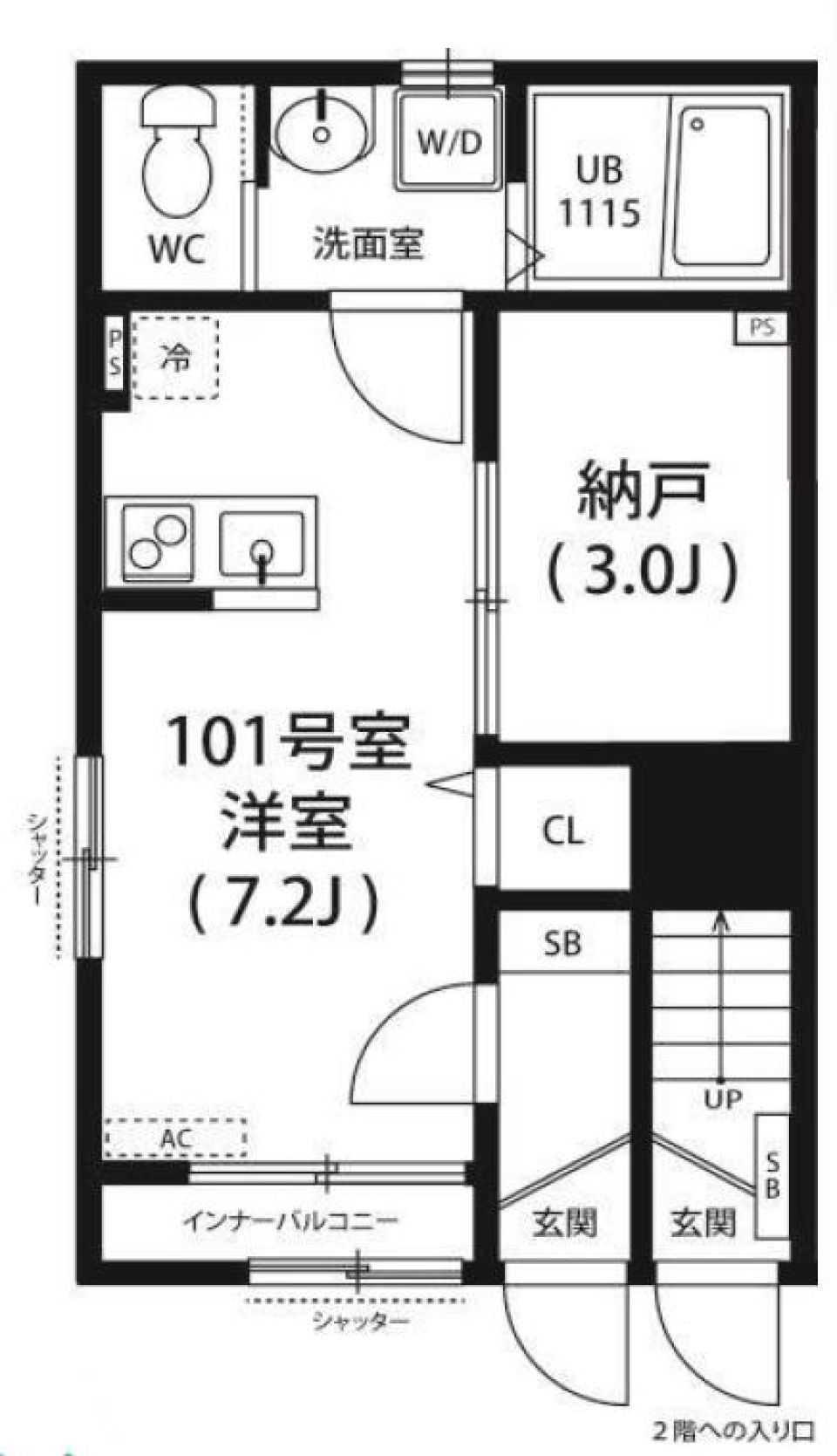 グレースフルプレイス 101号室の間取り図