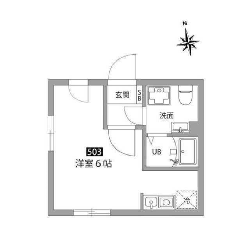 マーブル駒込 503号室の間取り図