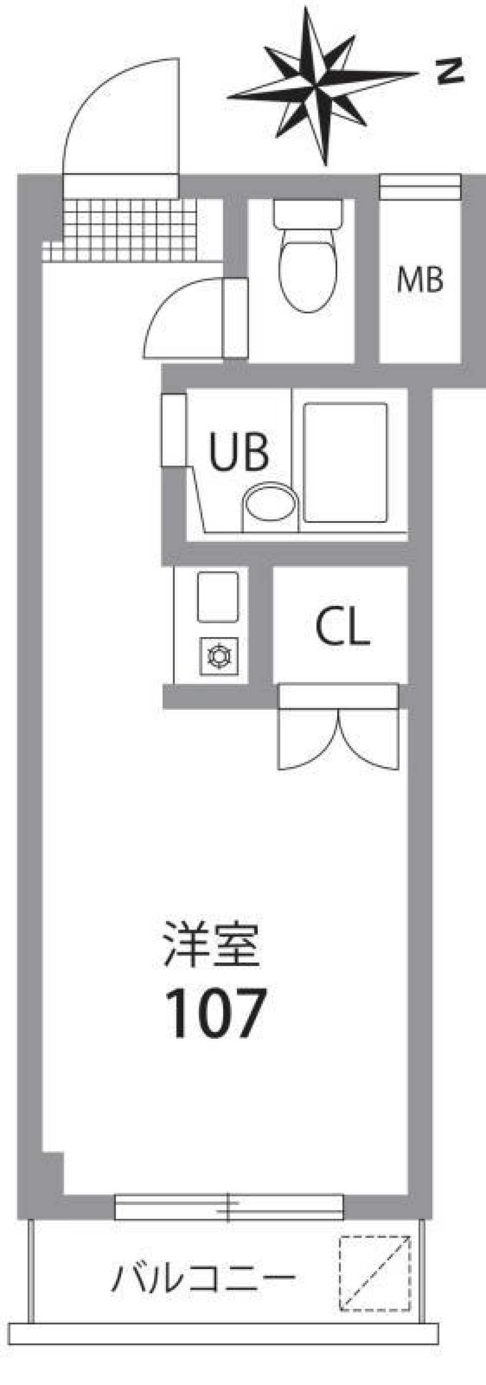 ビューラー145 106号室の間取り図