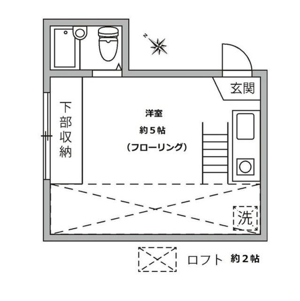 レジデンス中和泉A号棟 205号室の間取り図