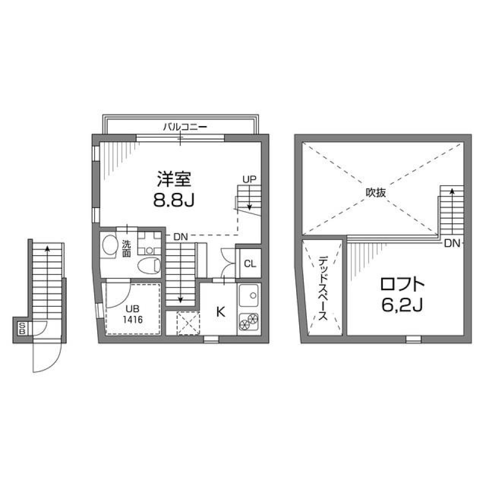 グランアセット千鳥町 205号室の間取り図