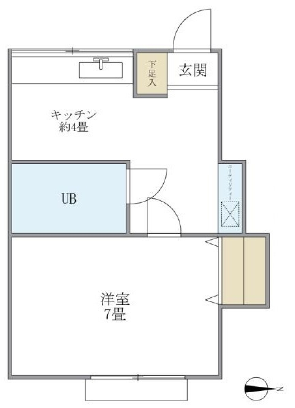 高和コーポ　101号室の間取り図