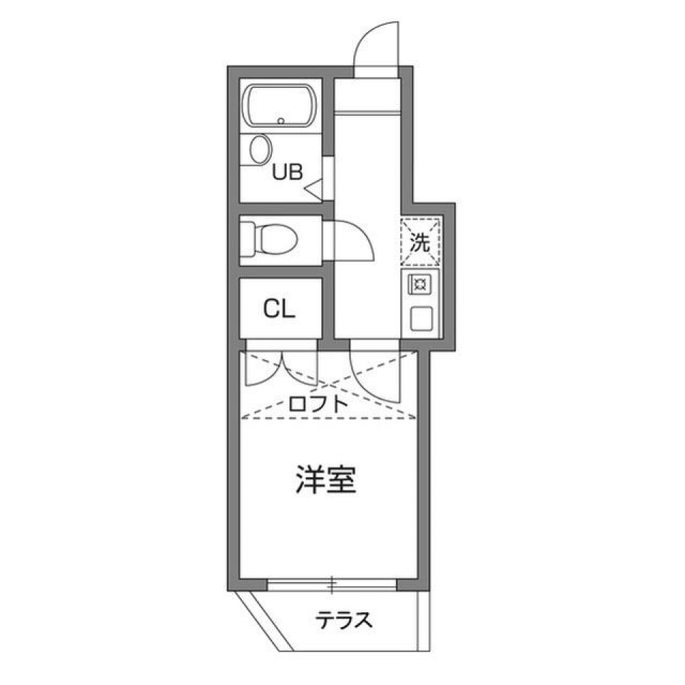 クレール碑文谷　107号室の間取り図