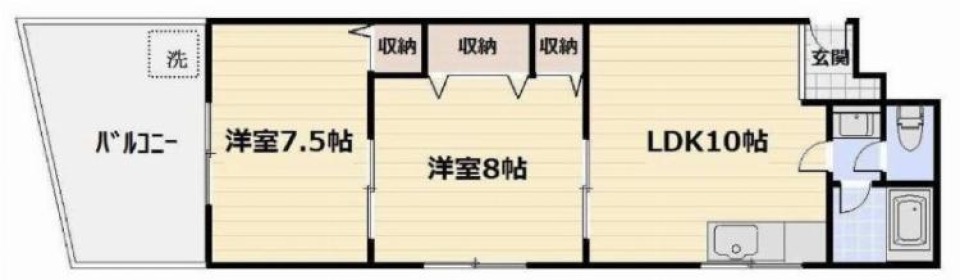 石井ビル 302号室の間取り図