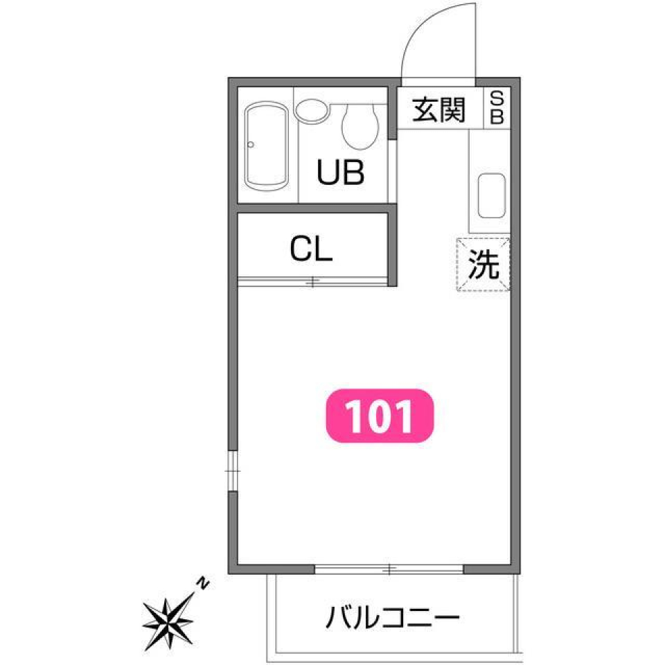 エクセル田中Part2　101号室の間取り図