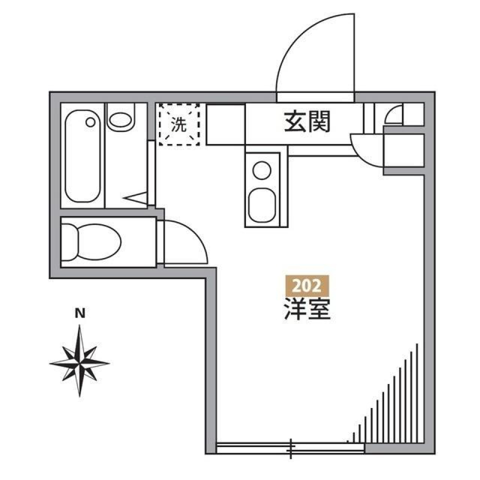 ヴランドール桜ヶ丘　202号室の間取り図