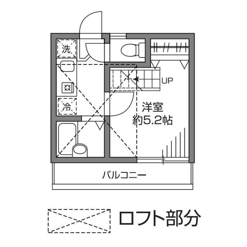 ラルゴ白糸台　206号室の間取り図