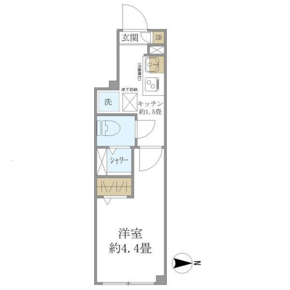 Ｈｉｌｌ　Ｓｉｄｅ　Ｐｌａｃｅ 101号室の間取り図